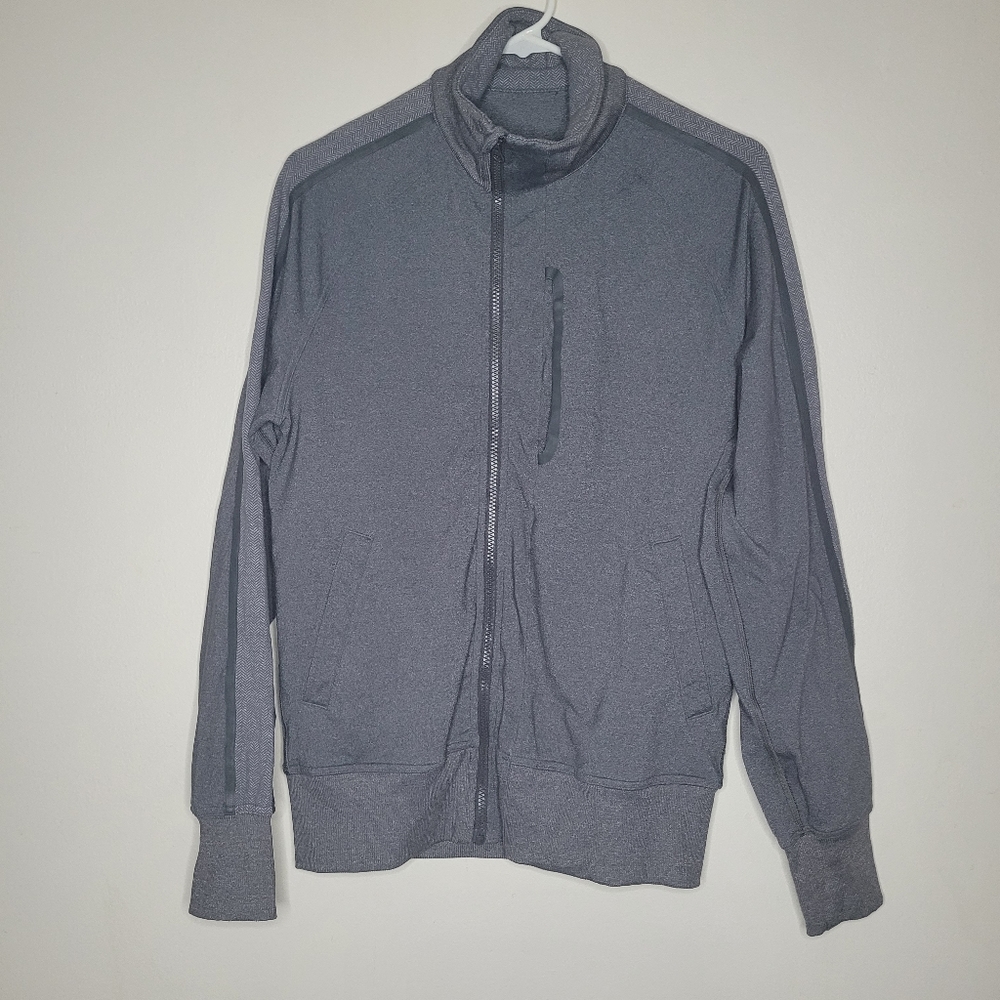 Lululemon Men's KungFu Jacket II S Heathered Dark Slate Luon Herringbone Outdoor